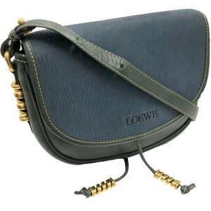 Loewe Velzquez Shoulder Bag Twisted Blue Green Handbag Crossbody